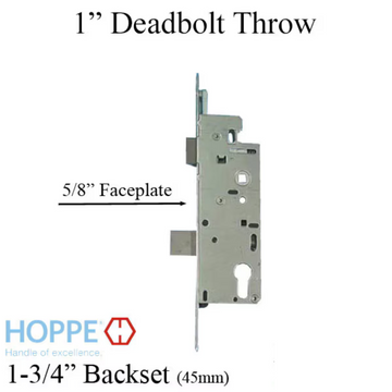 HOPPE MORTISE LOCK, 1" DEADBOLT THROW, 45/92 SINGLE POINT LOCK (SPL), ROTATION LIMITER
